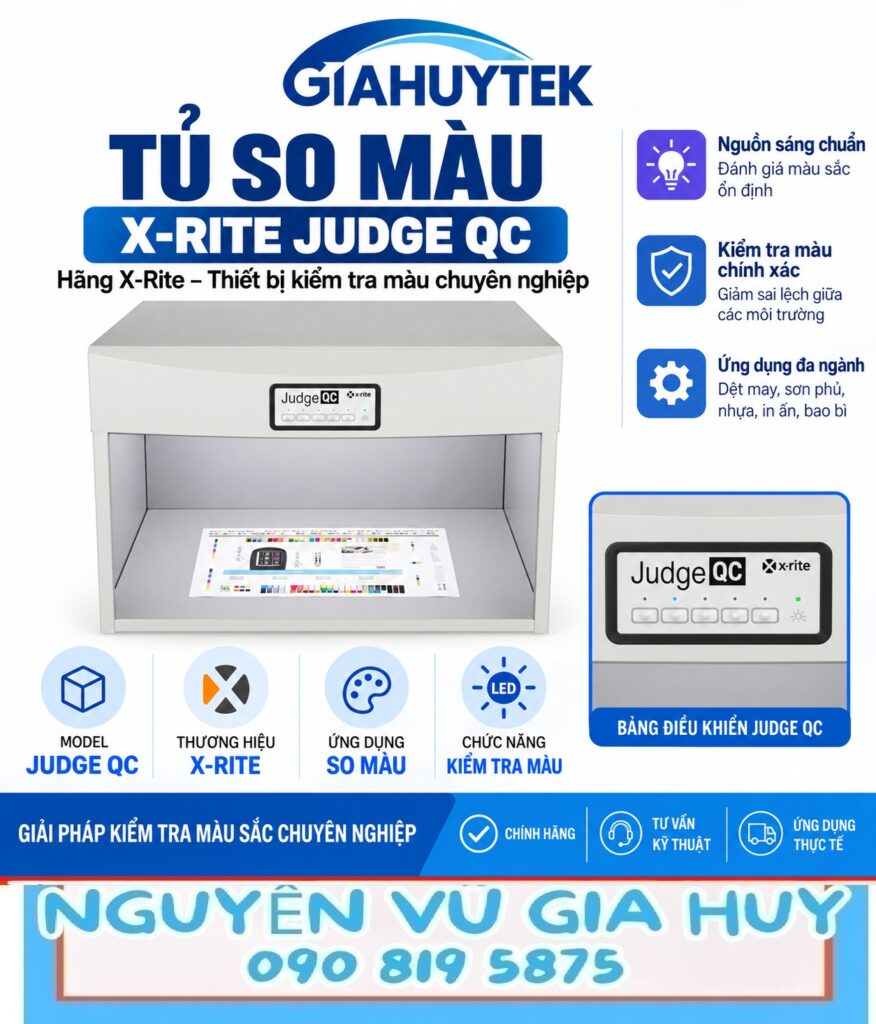 Tủ so màu X-Rite Judge QC cho phòng lab ngành may